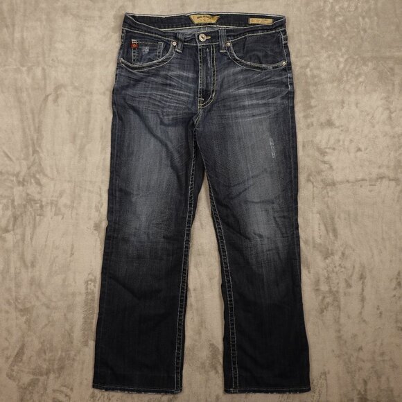 Big Star jeans Pioneer boot men's 34R dark blue modified hems